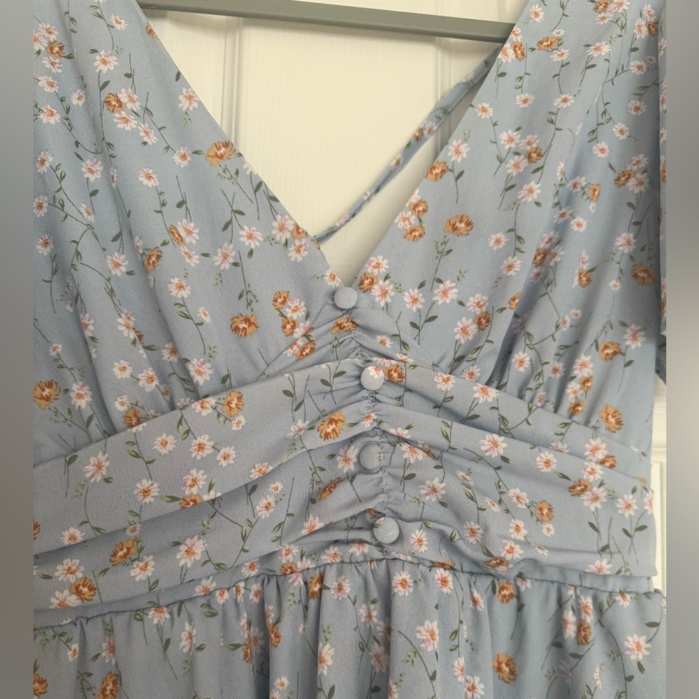 NWOT Altar'd State Molly Floral Blue Dress Size M - Picture 3 of 6